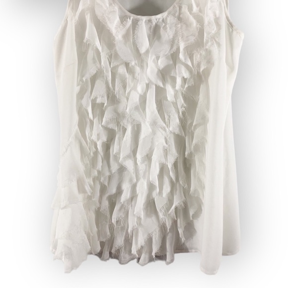 MICHAEL KORS Ruffle Front Sleeveless Blouse 4P - Picture 4 of 8